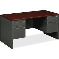 HON 38000 Series Double Pedestal Desk - 4-Drawer