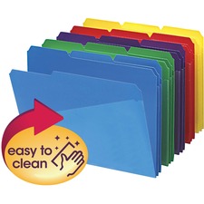 Smead Color Top Tab Poly Slash Pocket Folders