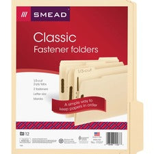 Smead Fastener File Folders with Reinforced Tab