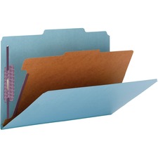 Smead Colored Pressboard Classification Folders with SafeSHIELD&reg; Coated Fastener Technology