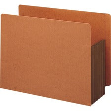 Smead Extra-wide End Tab File Pockets with Reinforced Tab and Colored Gusset