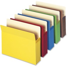 Smead Drop Front Panel Colored File Pockets