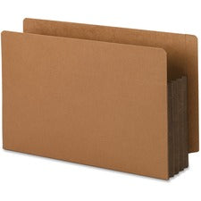 Smead Extra-Wide End Tab File Pockets with Reinforced Tab and Colored Gusset