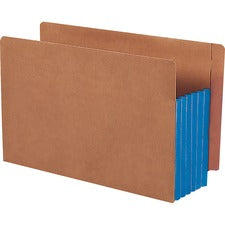Smead Extra-wide End Tab File Pockets with Reinforced Tab and Colored Gusset