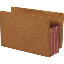 Smead Extra-Wide End Tab File Pockets with Reinforced Tab and Colored Gusset