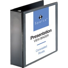 Sparco Standard Round Ring View Binders