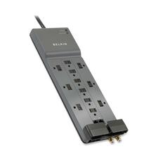 Belkin&reg; Home/Office Series Surge Protector, 12 Outlets, 10' Cord, 3996 Joules, Phone/Ethernet/Coaxial Protection