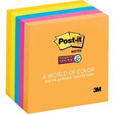 Post-it&reg; Super Sticky Notes - Rio de Janeiro Color Collection