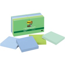 Post-it&reg; Super Sticky Recycled Notes - Bora Bora Color Collection