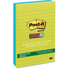 Post-it&reg; Super Sticky Notes - Bora Bora Color Collection
