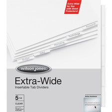 Wilson Jones Oversized Insertable Tab Dividers