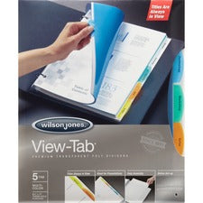 Wilson Jones View-Tab 5-Tab Transparent Dividers