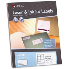 MACO White Laser/Ink Jet Shipping Label
