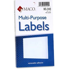 MACO White Multi-Purpose Labels