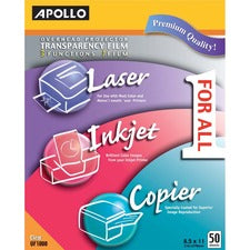 Apollo Inkjet, Laser Print Transparency Film