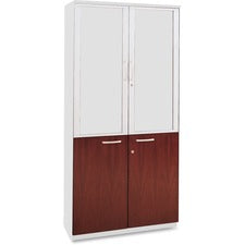 Mayline Napoli Glass & Wood Door Set for High Wall Cabinet