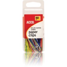 Acco Nylon Coated Jumbo Paper Clips