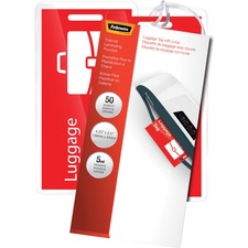 Fellowes Glossy Pouches - Luggage Tag with loop, 5mil 50 pack