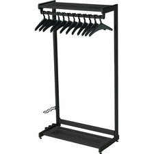 Quartet Two-Shelf Garment Rack - Freestanding - 12 Hangers Included