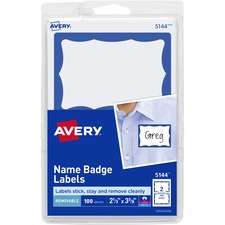 Avery&reg; Name Badge Labels - Blue Border