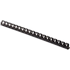 Fellowes Plastic Combs - Round Back, 1/2" , 90 sheets, Black, 100 pk