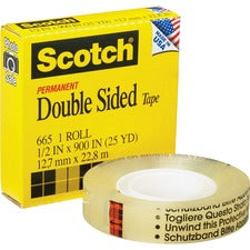 Scotch Permanent Double-Sided Tape - 1/2"W