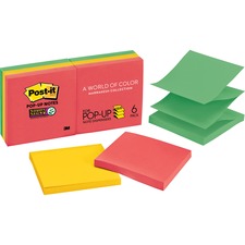 Post-it&reg; Super Sticky Pop-up Notes - Marrakesh Color Collection