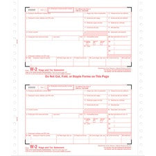 TOPS Carbonless Standard W-2 Tax Forms