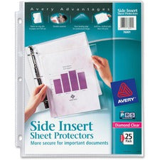 Avery&reg; Side Insert Sheet Protectors