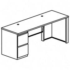 Mayline Corsica Single Pedestal Credenza - 2-Drawer