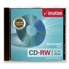 Imation Government CD Rewritable Media - CD-RW - 4x - 700 MB - 1 Pack Jewel Case