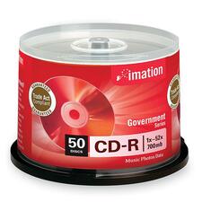 Imation Government CD Recordable Media - CD-R - 52x - 700 MB - 50 Pack Spindle