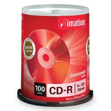 Imation Government CD Recordable Media - CD-R - 52x - 700 MB - 100 Pack Spindle