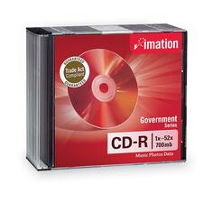 Imation Government CD Recordable Media - CD-R - 52x - 700 MB - 10 Pack Slim Jewel Case