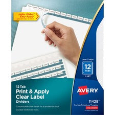 Avery&reg; Print & Apply Clear Label Dividers - Index Maker Easy Apply Label Strip