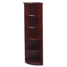 Mayline Corsica Series 5-Shelf Quarter Round Bookcase