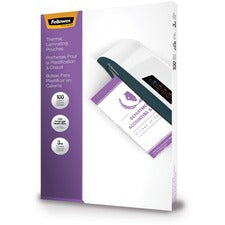 Fellowes Glossy Pouches - 3 mil, Legal, 100 pack