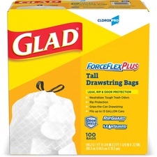 Glad ForceFlex Tall Kitchen Drawstring Trash Bags