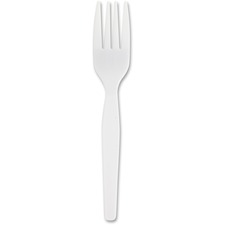 Genuine Joe Heavyweight White Plastic Forks
