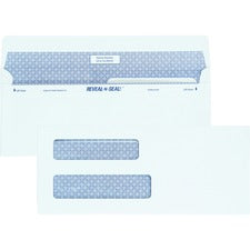 Quality Park Reveal-n-Seal Double Window Envelopes