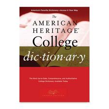 Houghton Mifflin 4th Edition American Heritage College Dictionary Printed Book