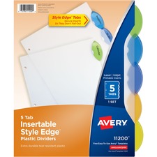 Avery® Style-Edge Insertable Dividers