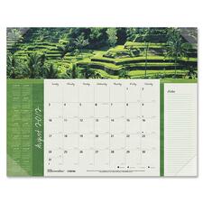 Brownline Panoramic World Images Monthly Desk Pad Calendar