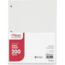 Mead 3-Hole Punched Wide-ruled Filler Paper