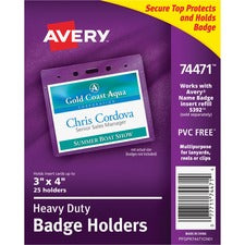Avery&reg; Heavy Duty Secure Top(TM) Badge Holders