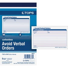 TOPS Avoid Verbal Orders Book