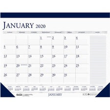 House of Doolittle Blue/Gray Print Monthly Desk Pad