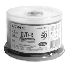 Sony DVD Recordable Media - DVD-R - 16x - 4.70 GB - 50 Pack Spindle