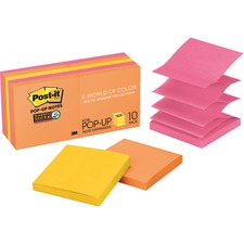 Post-it&reg; Super Sticky Pop-up Notes - Rio de Janeiro Color Collection