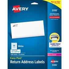 Avery&reg; Easy Peel Return Address Labels - Sure Feed
